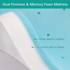 Crib Mattress Topper Pad Waterproof  Memory Foam 2-inch Toddler Bed Mattress    