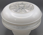 Vintage Art Deco Ceiling Light Shade Clear Frosted Wavy Ripple Glass 4  Fitter