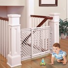 Baby Safety Gate Stairs Durable Plastic One-handed Operation 27-41 Inch New