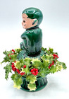 Vintage Inarco Japan Elf Pixie Knee Hugger Figurine Sitting On Mushroom E2506