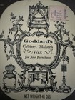 Vintage Tin Of Goddard s Cabinet Makers Wax With Original Contents New