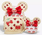 Exclusive Loungefly Disney Minnie Cherry Pie Backpack Ears Coin Purse 3pc Set