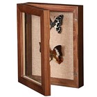 Shadow Box With Glass  Small Shadow Boxes Display Cases With Door 5x7 Walnut