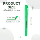 Green Highlighter 6 Pack High Lighters No Bleeds Highliters Pens Neon