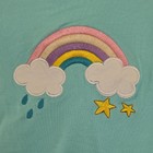Cute Rainbow Embroidered Ruffle T-shirt For Kids 12 18 Months