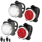 4x Bike Light Set Usb Rechargeable Bicycle Lights Front   Rear Lamp Waterproof