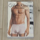 Calvin Klein Men s Boxer Trunks 3-pack Brief Underwear Stretch Black Gray White