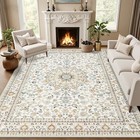 5x7 Area Rugs Living Room Rug  Washable Vintage Boho Rug No Slip Stain
