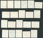 Seychelles 1954-61 Complete Set 2c-10r Sg 174-190 Hinged Mint  cat    115 U m  A