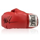Mike Tyson Signed Red Boxing Glove  In Display Case With Plaque