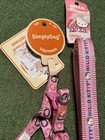 Small Pink Hearts Adjustable Dog cat Harness And Hello Kitty Leash Set New Nwt