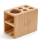 Toothbrush And Toothpaste Holder Bamboo Bathroom Stand