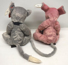 2 Ty Beanie Babies Attic Treasures Potbelly Fairchild Cat   Cromwell Mouse  Mwt
