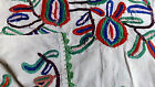 Antique Table Runner Rustic Ethnic Folk Handmade Embroidered Pattern Romanian 