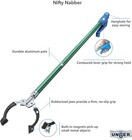 Unger Professional Nifty Nabber Reacher Grabber Tool And Trash Picker  36-inch