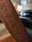Vintage Danish Mid Century Style Modern Brown Coffee Table W Hand Carved Motif