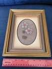 Canadian Native Caribou Hair Tufting Framed Shadowbox 1983 Wastesicoot 9 x7 