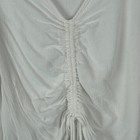 Boho Minimalist Charlotte Russe White Ruched Front V-neck Top Small Pt018