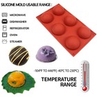 3-pack Semi-sphere Round Silicone Mold Chocolate Bomb Baking Candy Molds Cupcake