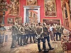 Print    red Army Soldiers    Excursion In The Hermitage   p  P  Belousov Russian Art
