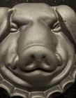 Vtg Cast Iron Pig Hog Boar Head Face Cheese Mold Baking Pan Wall Decor Heavy 
