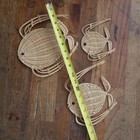 Trio Of Vintage Wicker Fish Wall Hangings Home Decor Wall Art 