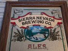 Beer Mirror Sign Sierra Nevada Brewing Co  Ales Porter   Stout  Wood Frame 19x15