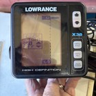 Lowrance X38 Sonar With Mounting Bracket And Transducer   Power Cord Works