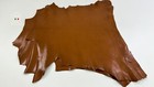 Sandy Brown Shiny Strong Goatskin Goat Leather Hides 2 Skins 5 sqf 0 8mm  c4785