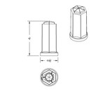 Lug Nut Covers 33mm Screw-on Hexagon Top Plastic 4 1 4  Tall Up 10584 Set Of 20