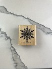 Stampin Up Snowflake Winter Wood Rubber Stamp 