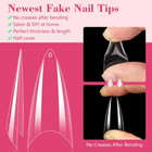 Clear Stiletto Nail Tips  500pcs Half Cover Soft Gel Nail Tips Medium Stiletto F