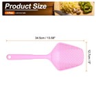 1 Pcs Plastic Skimmer Ladle With Handle Strainer Colander Ice Shovel  Pink