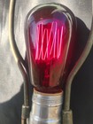 Vintage Antique Red Glass Mazda Light Bulbs Cage Filament Tested   Works