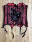 Adore Me Sexy Red Lace Corset Garter Size Large Nwt Burlesque Cosplay Pinup