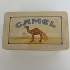 Vintage Camel Cigarette Tin Metal Original Box Rectangle Cream 
