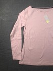 Boden T Shirt Womens M Pink Long Sleeve Boat Neck Jersey Basic Top