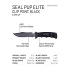 Sog Seal Pup Tactical Compact Black Belt Knife With Nylon Molle Sheath