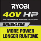 40v Hp Brushless 100 Mph 600 Cfm Cordless Leaf Blower mulcher vacuum  tool Only 