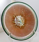 Hand Crafted Enamel Over Copper Bowl Cantaloupe Made In Arizona