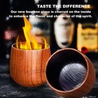 The Original Charred Wooden Bourbon Drinking Glass Whiskey Gifts For Men Dad Bro
