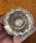Vintage Glass Crystal 12-point Door Knobs Set Of Two Antique Brass