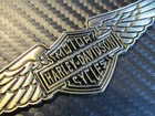 Harleydavidson Motor Cycles Metal Decal Emblem Bronze Unused