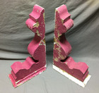 Pair Antique Wood Corbel Roof Bracket Victorian Shabby Magenta Chic Vtg 72-25b