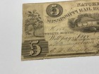 Natchez Mississippi Rail Road Company Bond Five Dollars June 1839 Twelve Months