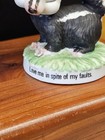 Kitschy Vintage Trio Of Animal Figurines  George Good Skunk weather Owl  Ceramic
