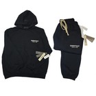 Fear Of God Essentials Sweatsuit Set  fw24  Men s Size-stretch Limo Black Xs-xl