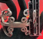 Taxco Sterling Silver 925 Signed Handcrafted Heavy Cuff Unique Bracelet 55 Grams