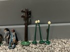 Antique Lot Of Miscellaneous Lead Figurines - Civilians  Musicians   City Decor