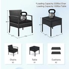 Patio Furniture Set Pe Rattan Outdoor Bistro Table And Chairs W cushion For Yard